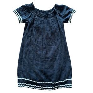 Michael Stars Crinkle Cotton Black Dress